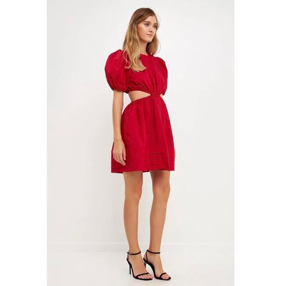 Anthropologie ENGLISH FACTORY Pleats with Cut-out Detail Mini Dress, Siz… - Picture 3 of 12